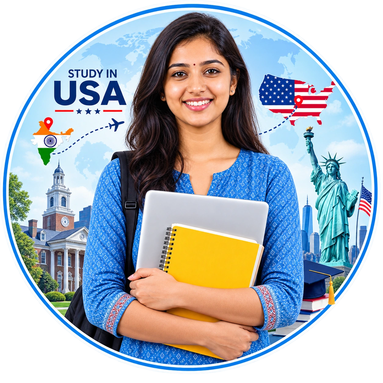 Student ready to study in the USA